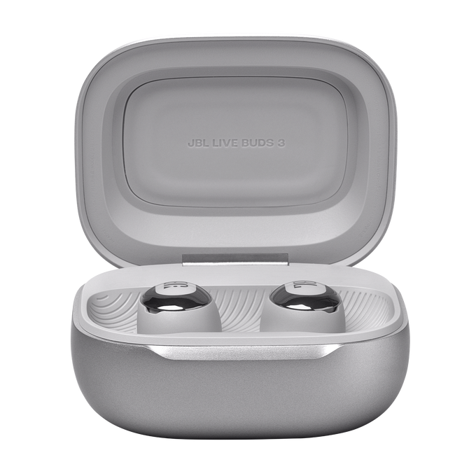 JBL Live Buds 3 - Silver - True wireless Noise Cancelling bud-type earbuds - Detailshot 2 image number null